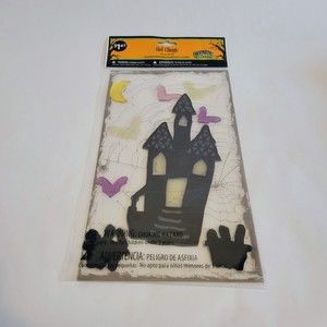 Halloween Haunted House Gel Window Clings. New In Packaging.